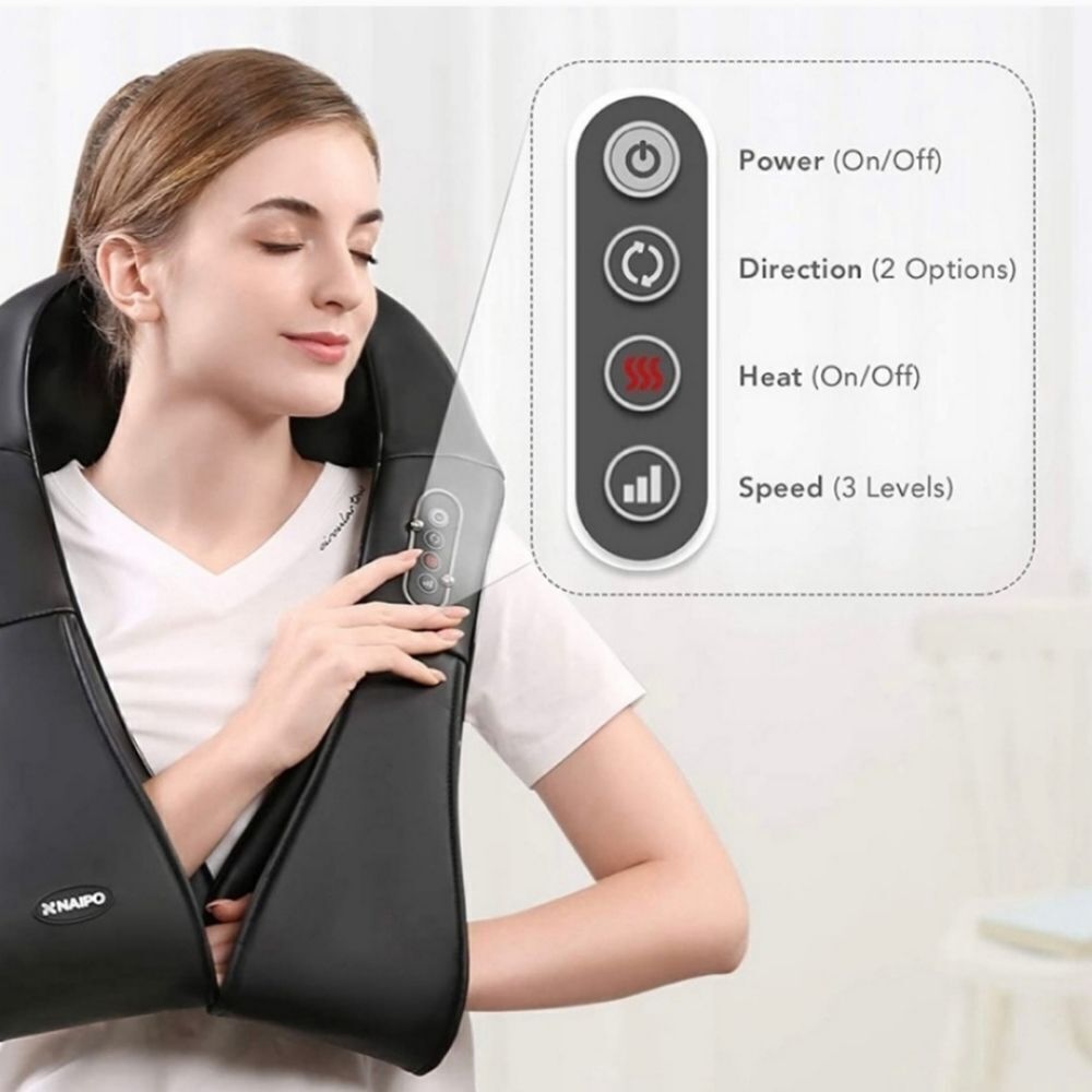 Naipo Shiastu 3D Rotating Massager for neck and shoulder.